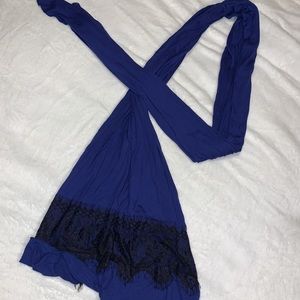 Kashkha navy blue with black accent scarf